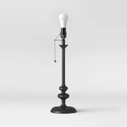 Large Stick Lamp Base (Includes LED Light Bulb) Black - Threshold™
