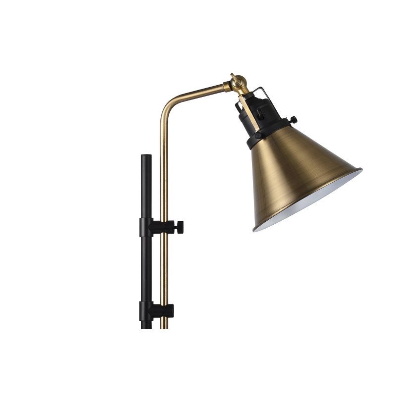 slide 2 of 4, Black Metal Adjustable Table Lamp with Bronze Finish - Threshold™: ETL Listed, Metal Shade, 1-Way Socket Switch, 1 ct
