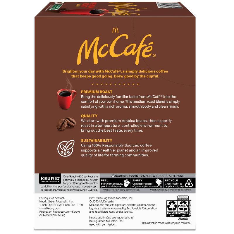 slide 14 of 14, McCafe Premium Roast Keurig K-Cup Coffee Pods - Medium Roast - 24ct/8.3oz, 24 ct; 8.3 oz