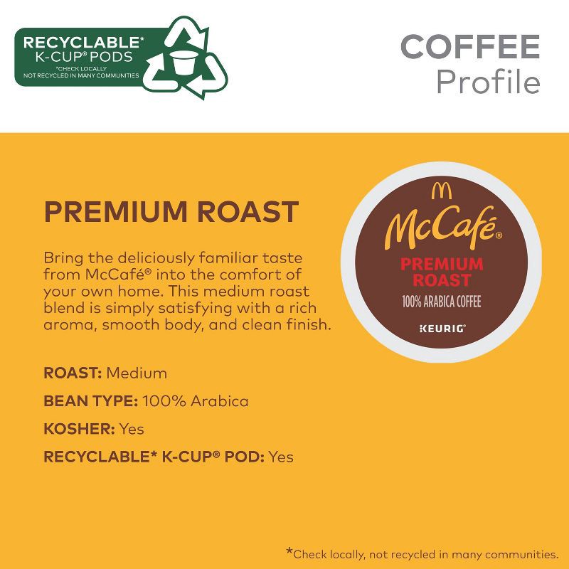 slide 4 of 14, McCafe Premium Roast Keurig K-Cup Coffee Pods - Medium Roast - 24ct/8.3oz, 24 ct; 8.3 oz