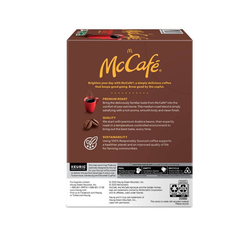 slide 10 of 11, McCafe Premium Roast Keurig K-Cup Coffee Pods - Medium Roast - 24ct, 24 ct