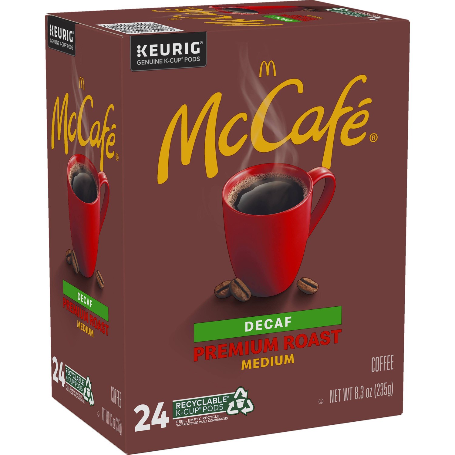 24ct McCafe Premium Roast Decaf Keurig KCup Coffee Pods Decaffeinated