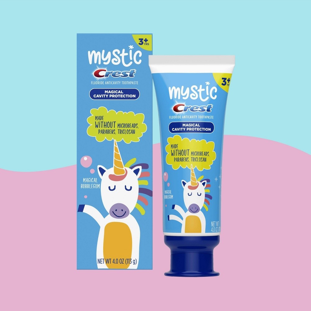 slide 2 of 7, MYSTIC by Crest Kid's Toothpaste with Fluoride Magical Bubblegum Flavor, 4 oz