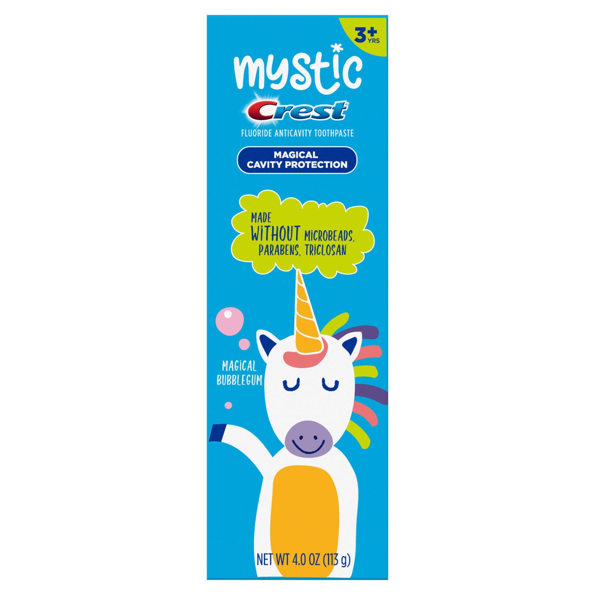 slide 1 of 7, MYSTIC by Crest Kid's Toothpaste with Fluoride Magical Bubblegum Flavor, 4 oz