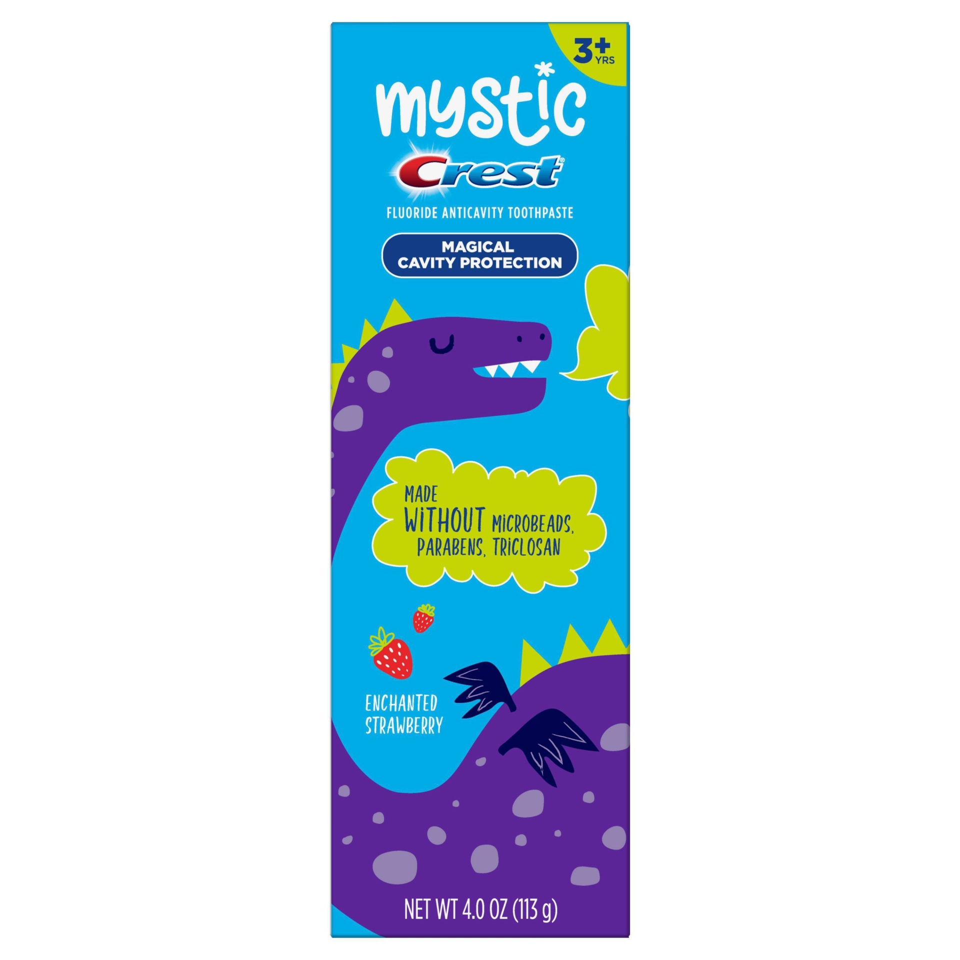 slide 1 of 8, MYSTIC by Crest Kid's Toothpaste with Fluoride Enchanted Strawberry Flavor, 4.0 oz