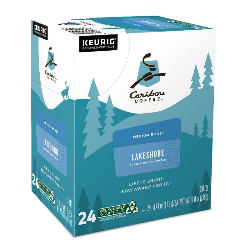 slide 4 of 8, Caribou Coffee Lakeshore Blend Keurig K-Cup Coffee Pods - Medium Roast - 24ct, 24 ct