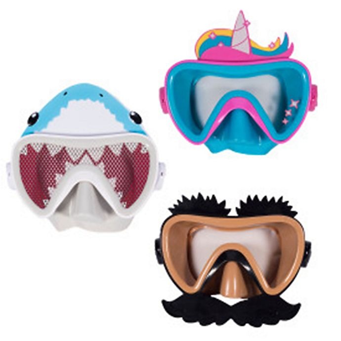 slide 4 of 4, SwimWays Funny Face Swim Goggles, 1 ct