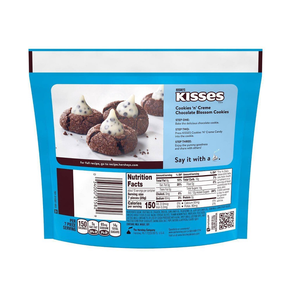 slide 3 of 4, Hershey's Kisses Cookies N Creme Share Size, 10 oz