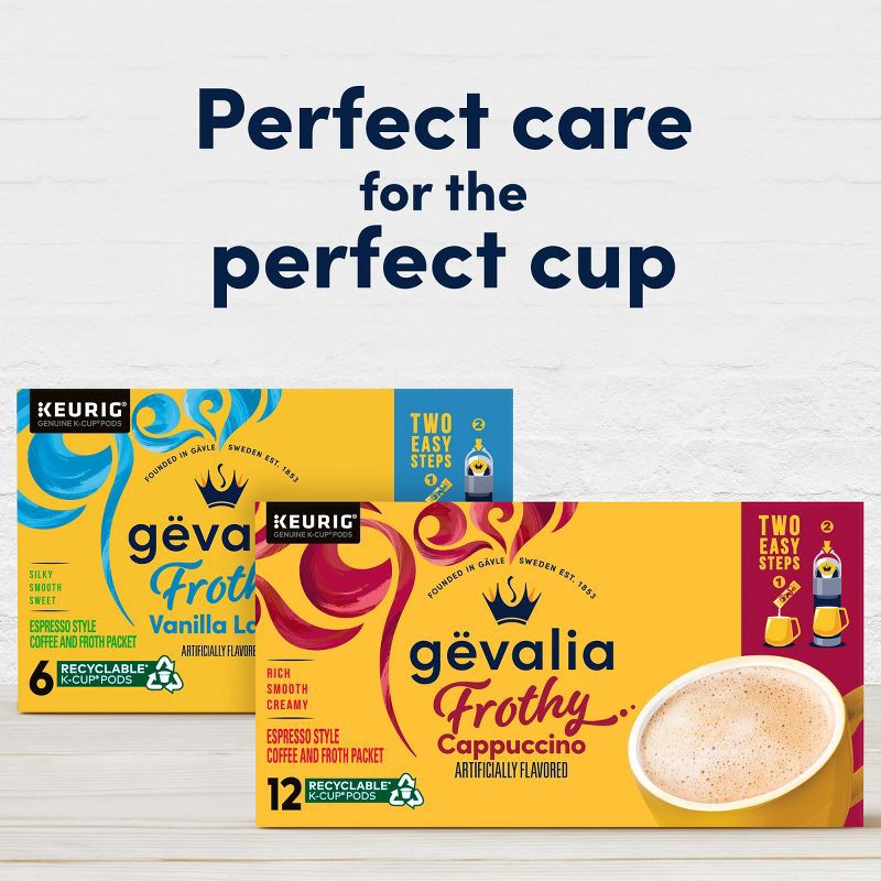 slide 9 of 10, Gevalia Cappuccino Dark Roast Coffee Pods - 12ct, 12 ct