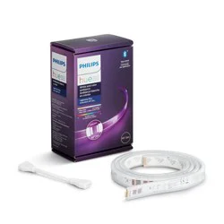 Philips Hue White and Color Ambiance Bluetooth-enabled Lightstrip Extension: LED, Multicolored, Indoor, Plastic, 16M Settings