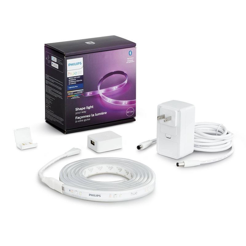 slide 1 of 8, Philips Hue White and Color Ambiance Bluetooth Enabled Lightstrip Base Kit, 1 ct