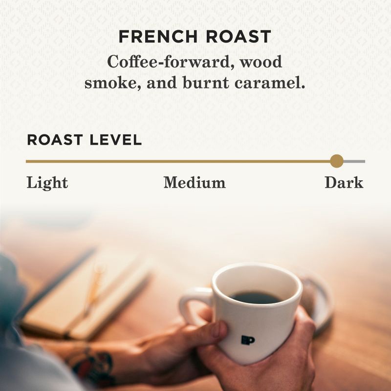 slide 2 of 7, Peet's Coffee French Dark Roast Single Serve Coffee Pods - 22ct, 22 ct