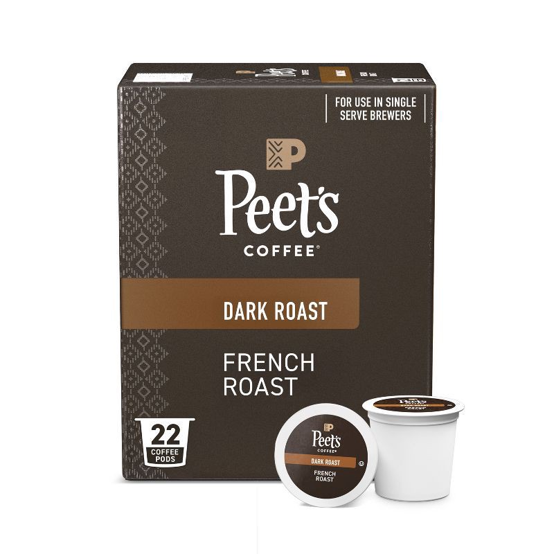 slide 1 of 7, Peet's Coffee French Dark Roast Single Serve Coffee Pods - 22ct, 22 ct