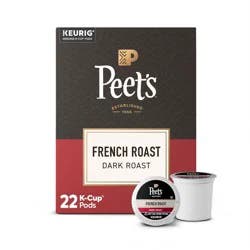 Peet's Coffee French Dark Roast Single Serve Coffee Pods - 22ct
