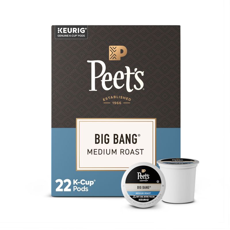 slide 1 of 10, Peet's Coffee Big Bang Medium Roast Single Serve Coffee Pods - 22ct, 22 ct