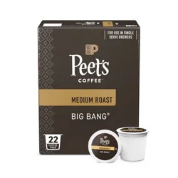 Peet's Coffee Big Bang Medium Roast Single Serve Coffee Pods - 22ct