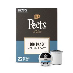 Peet's Coffee Big Bang Medium Roast Single Serve Coffee Pods - 22ct