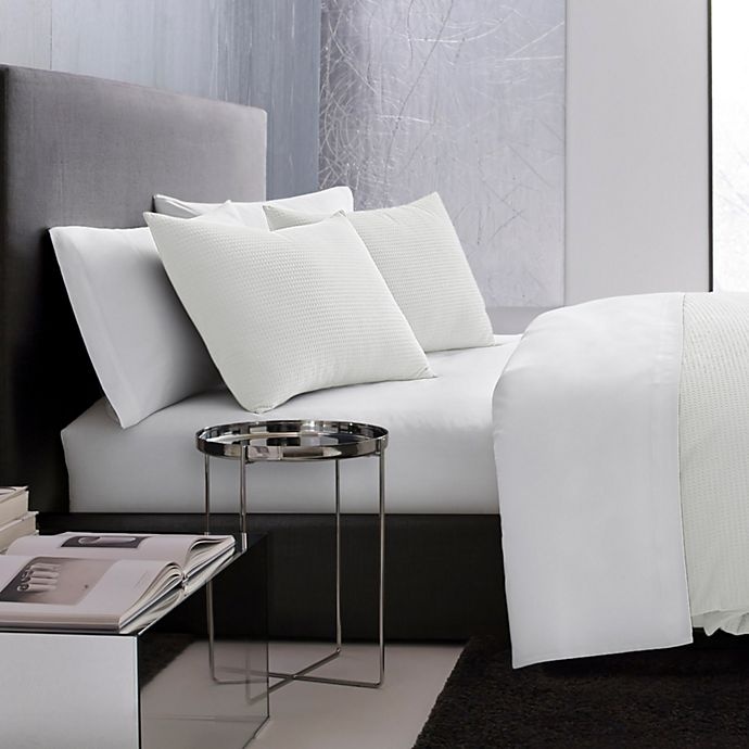 slide 3 of 5, Vera Wang Waffle Pique Queen Comforter Set - White, 1 ct