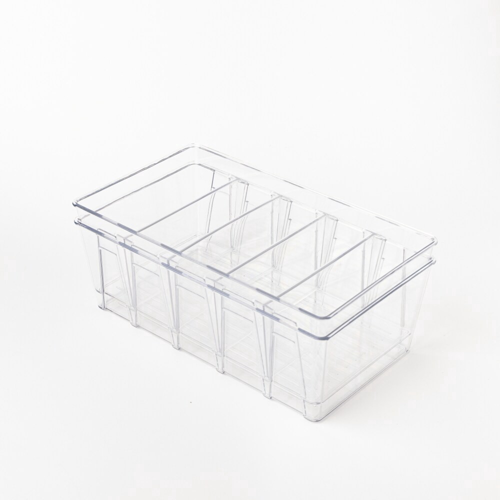 slide 4 of 4, Everyday Living® Closet Storage Bin With Removable Divider, 2 ct