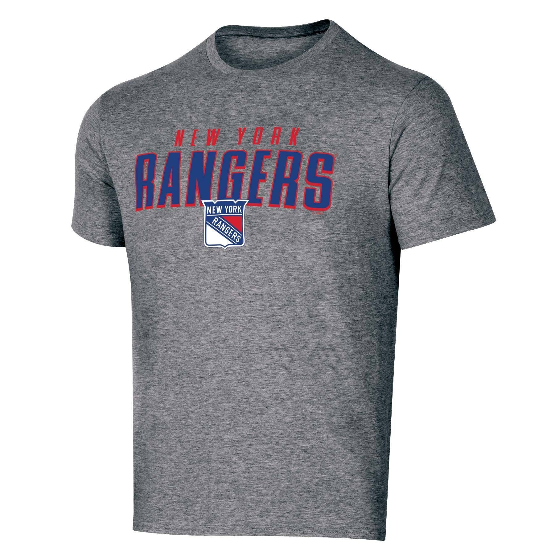 slide 1 of 2, NHL New York Rangers Men's Short Sleeve Heather T-Shirt - XL, 1 ct