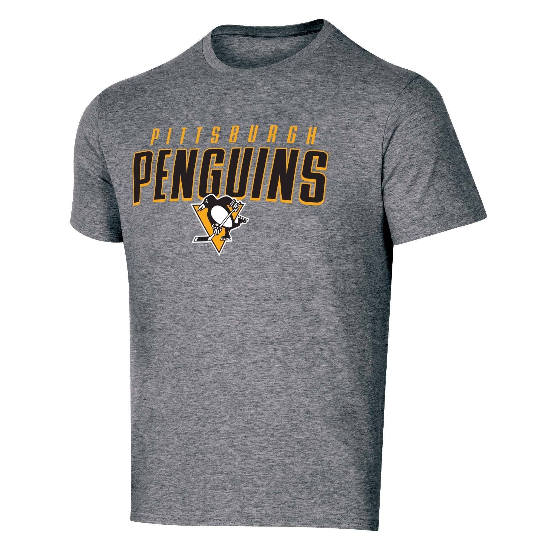 slide 1 of 2, NHL Pittsburgh Penguins Men&#39;s Short Sleeve Heather T-Shirt - XL, 1 ct