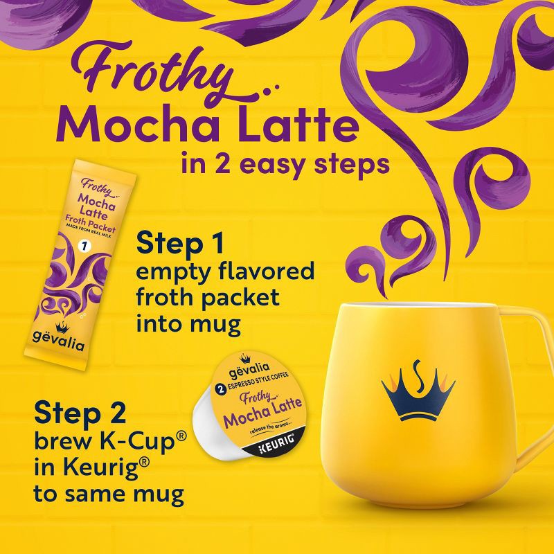 slide 4 of 9, Gevalia Kaffe Mocha Latte Espresso Roast Coffee Single Serve Pods - 12ct, 12 ct