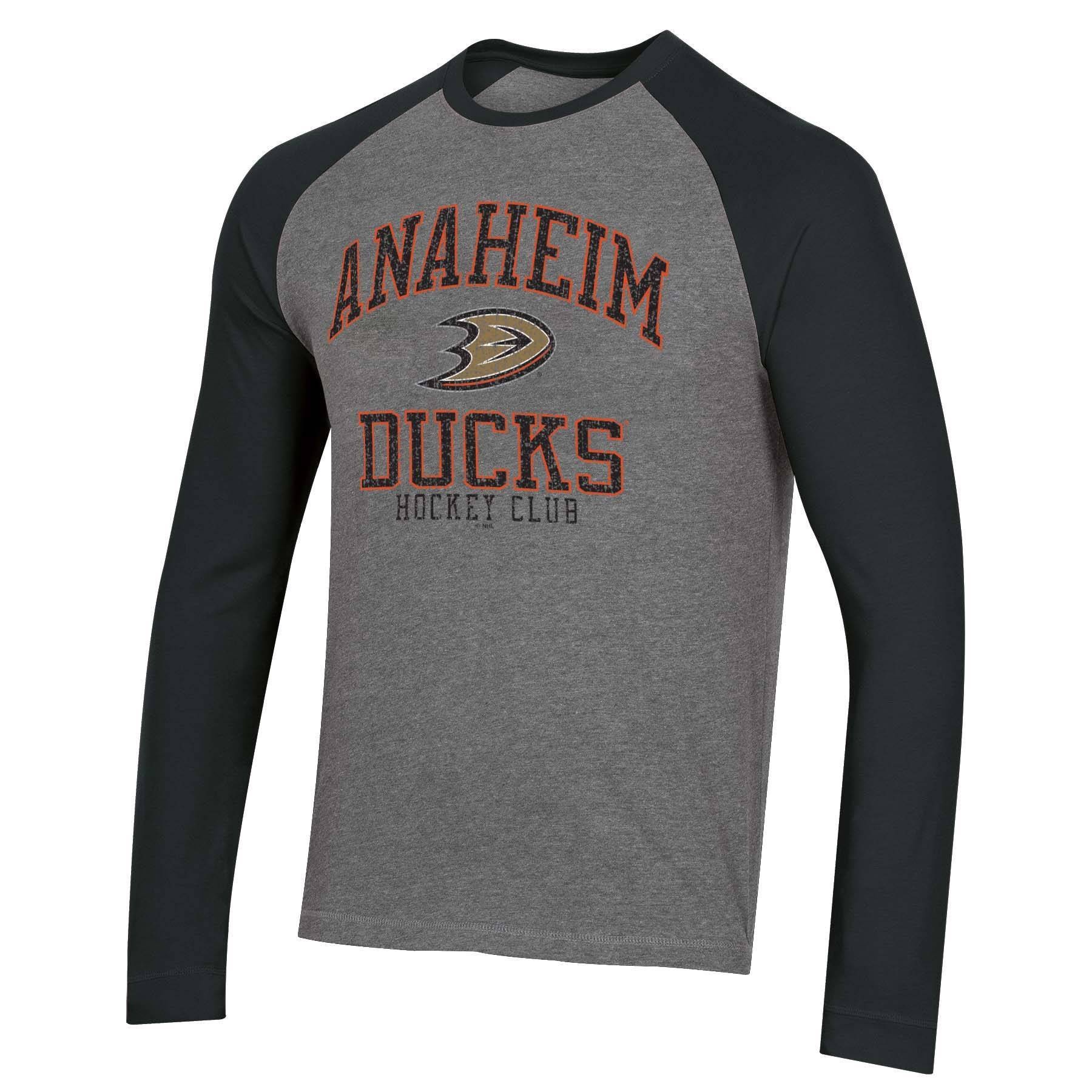 slide 1 of 2, NHL Anaheim Ducks Men&#39;s Long Sleeve Raglan T-Shirt - XL, 1 ct