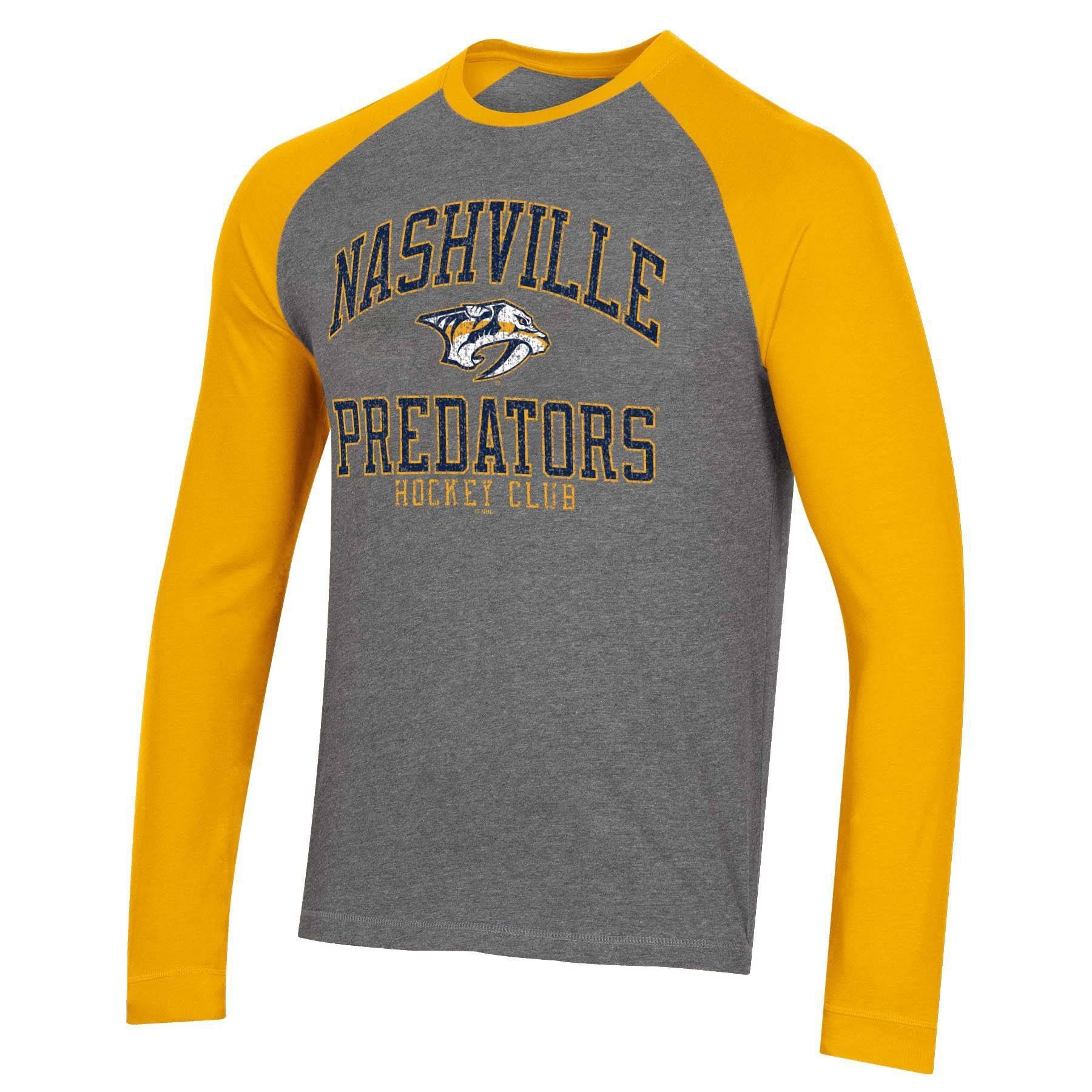 slide 1 of 2, NHL Nashville Predators Men's Long Sleeve Raglan T-Shirt - XL, 1 ct