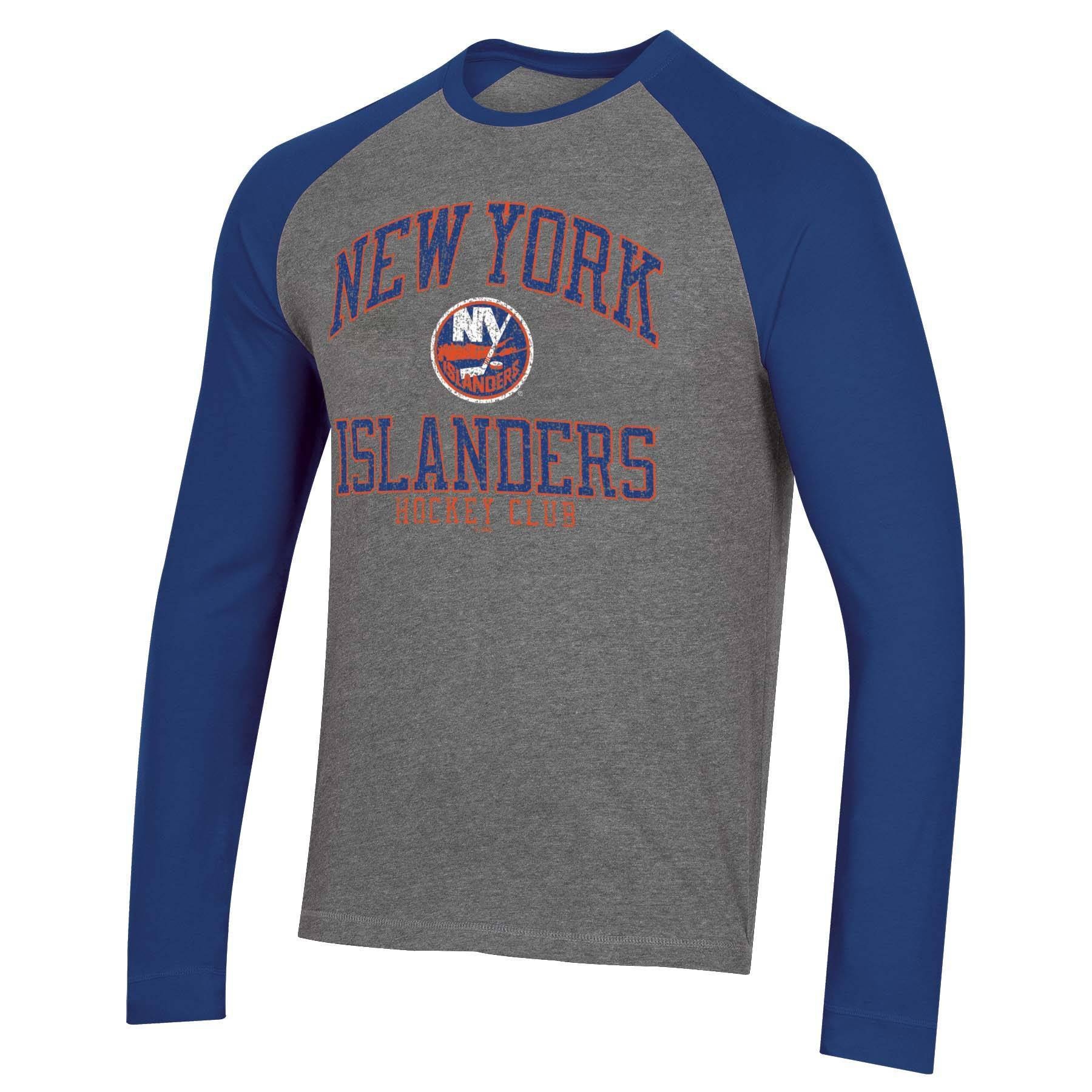 slide 1 of 2, NHL New York Islanders Men's Long Sleeve Raglan T-Shirt - XL, 1 ct