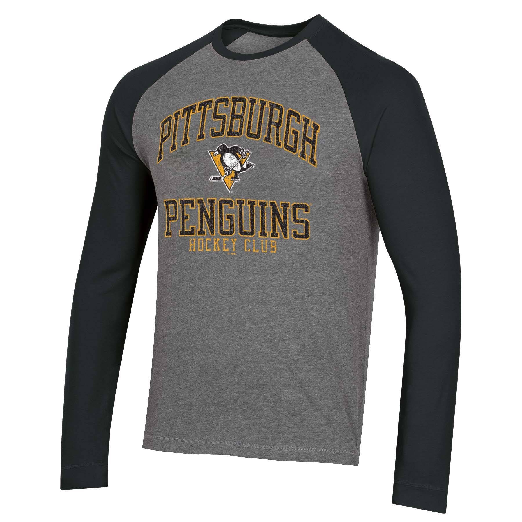 slide 1 of 2, NHL Pittsburgh Penguins Men's Long Sleeve Raglan T-Shirt - XL, 1 ct