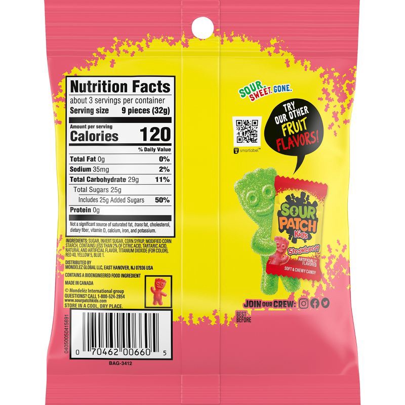 slide 6 of 13, Sour Patch Kids Watermelon Soft & Chewy Candy - 3.6oz, 3.6 oz