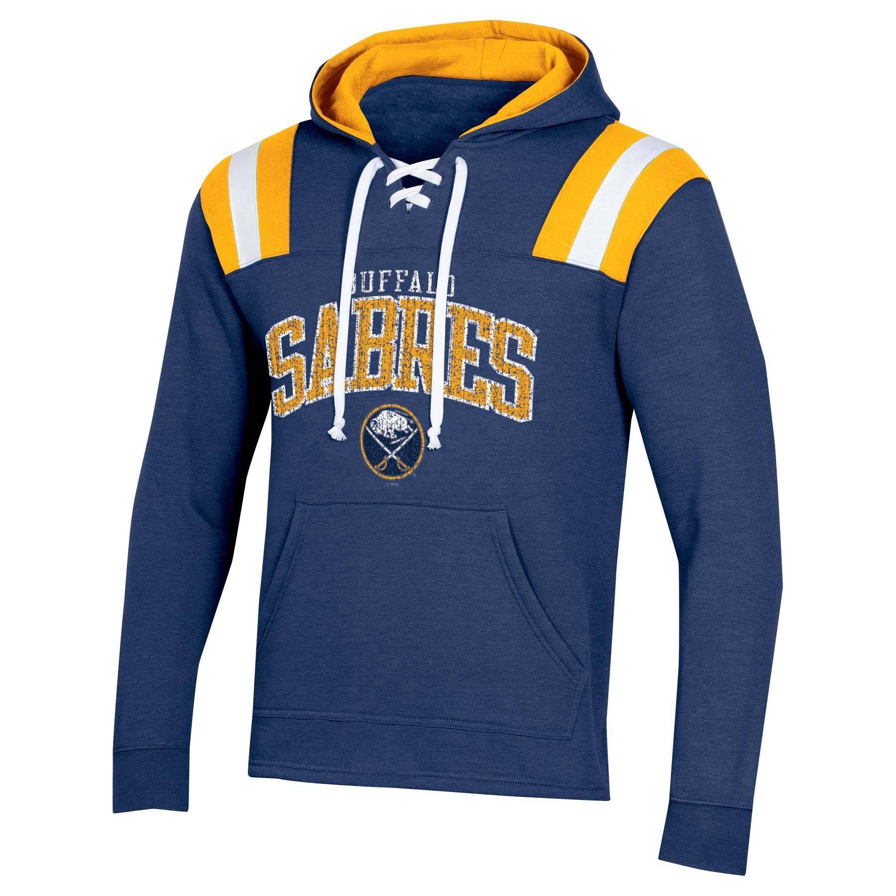 slide 1 of 2, NHL Buffalo Sabres Men&#39;s Hat Trick Laced Hoodie - XL, 1 ct