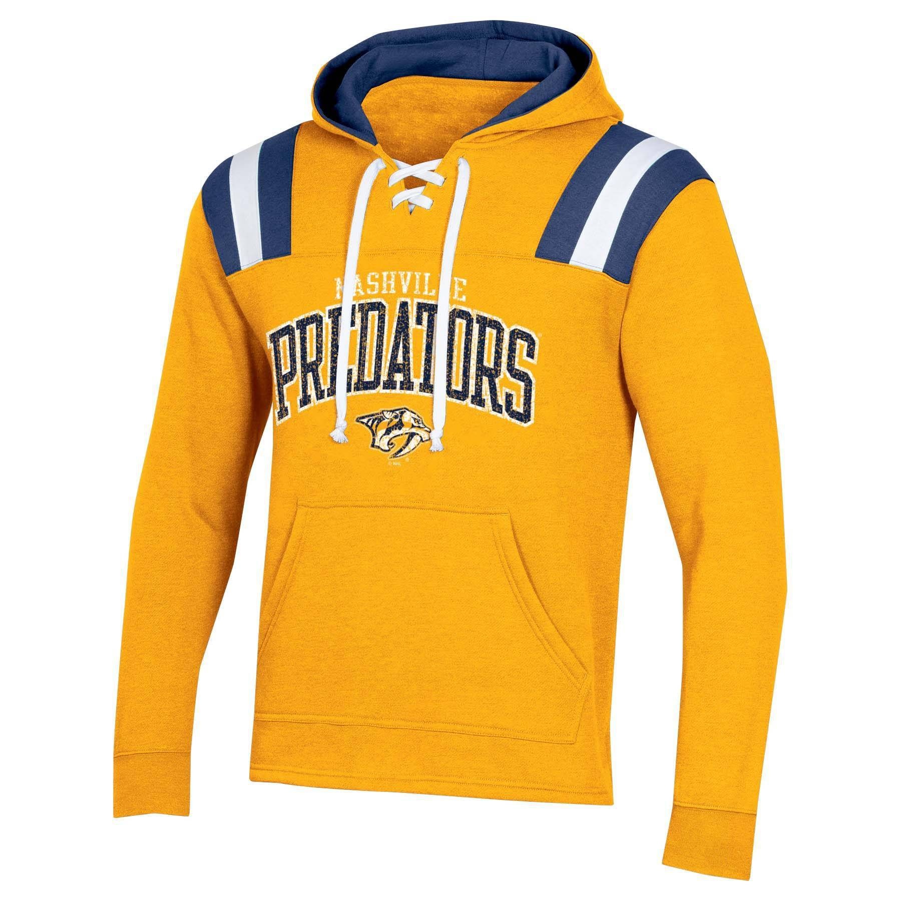 slide 1 of 2, NHL Nashville Predators Men's Hat Trick Laced Hoodie - XL, 1 ct