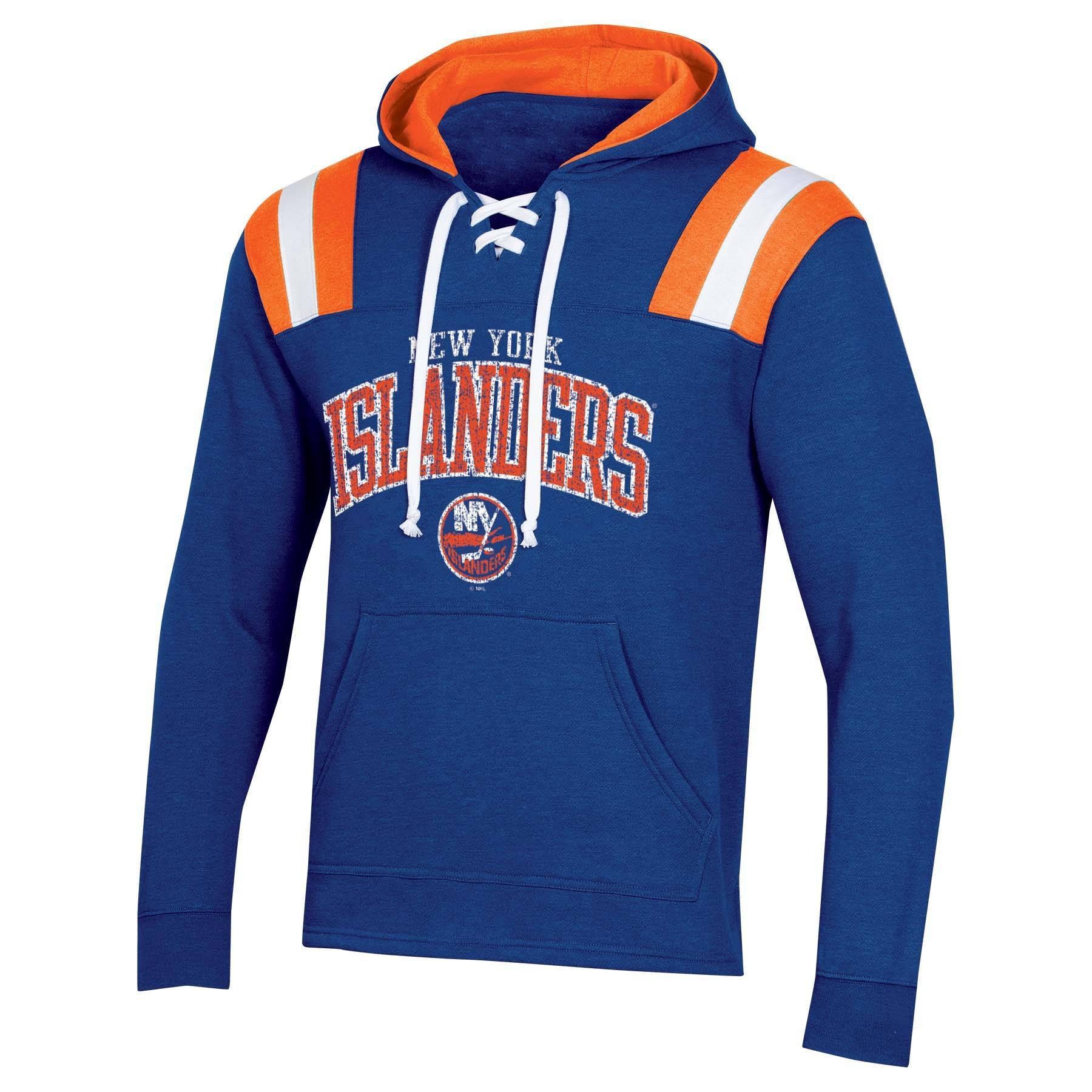 slide 1 of 2, NHL New York Islanders Men's Hat Trick Laced Hoodie - XL, 1 ct