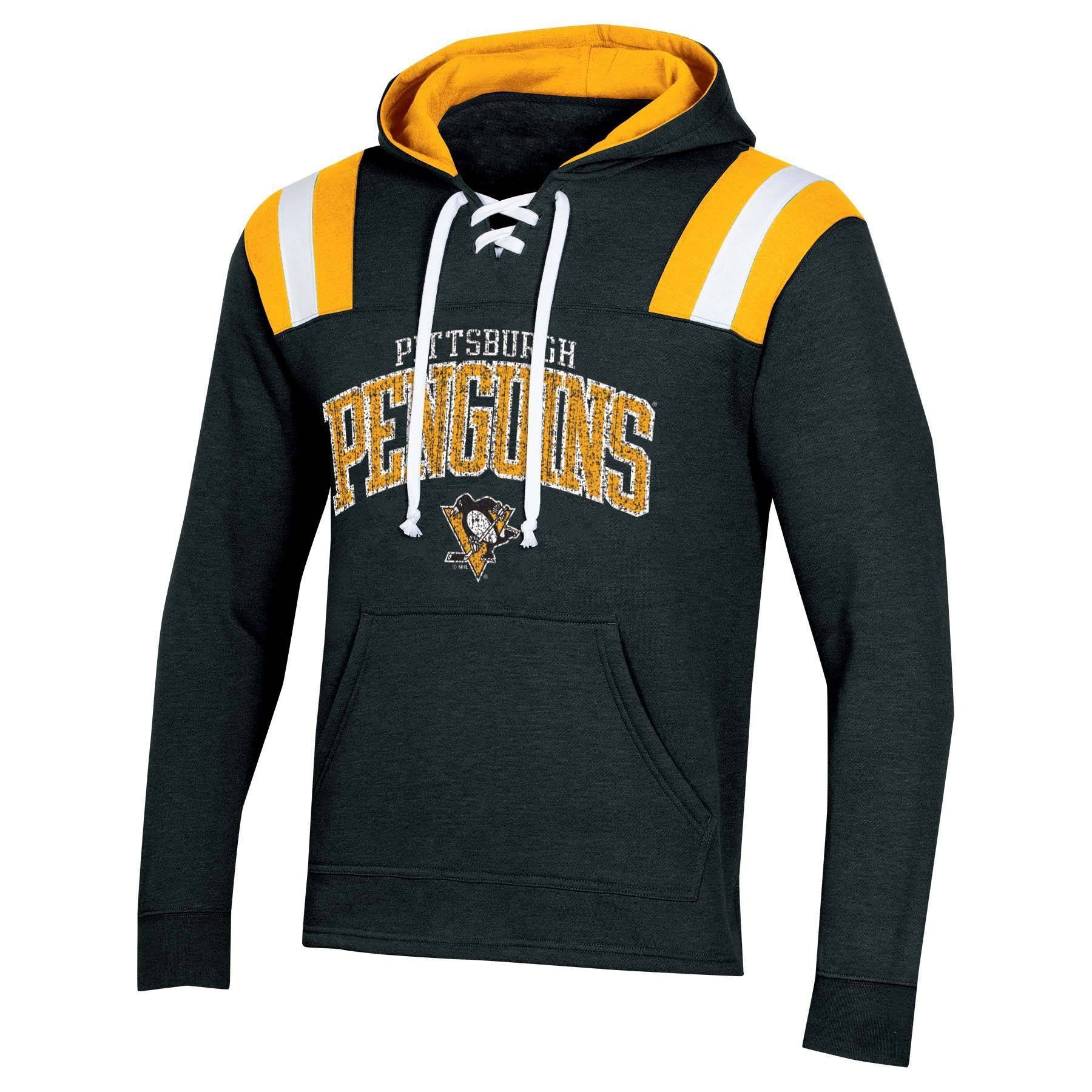 slide 1 of 2, NHL Pittsburgh Penguins Men's Hat Trick Laced Hoodie - XL, 1 ct