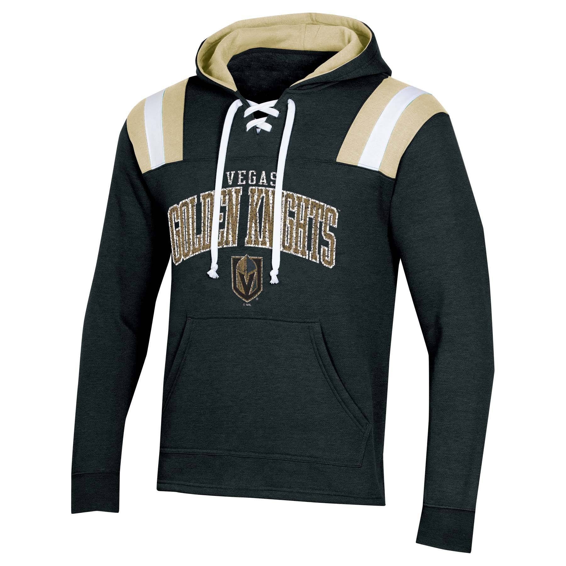 slide 1 of 2, NHL Vegas Golden Knights Men's Hat Trick Laced Hoodie - XL, 1 ct