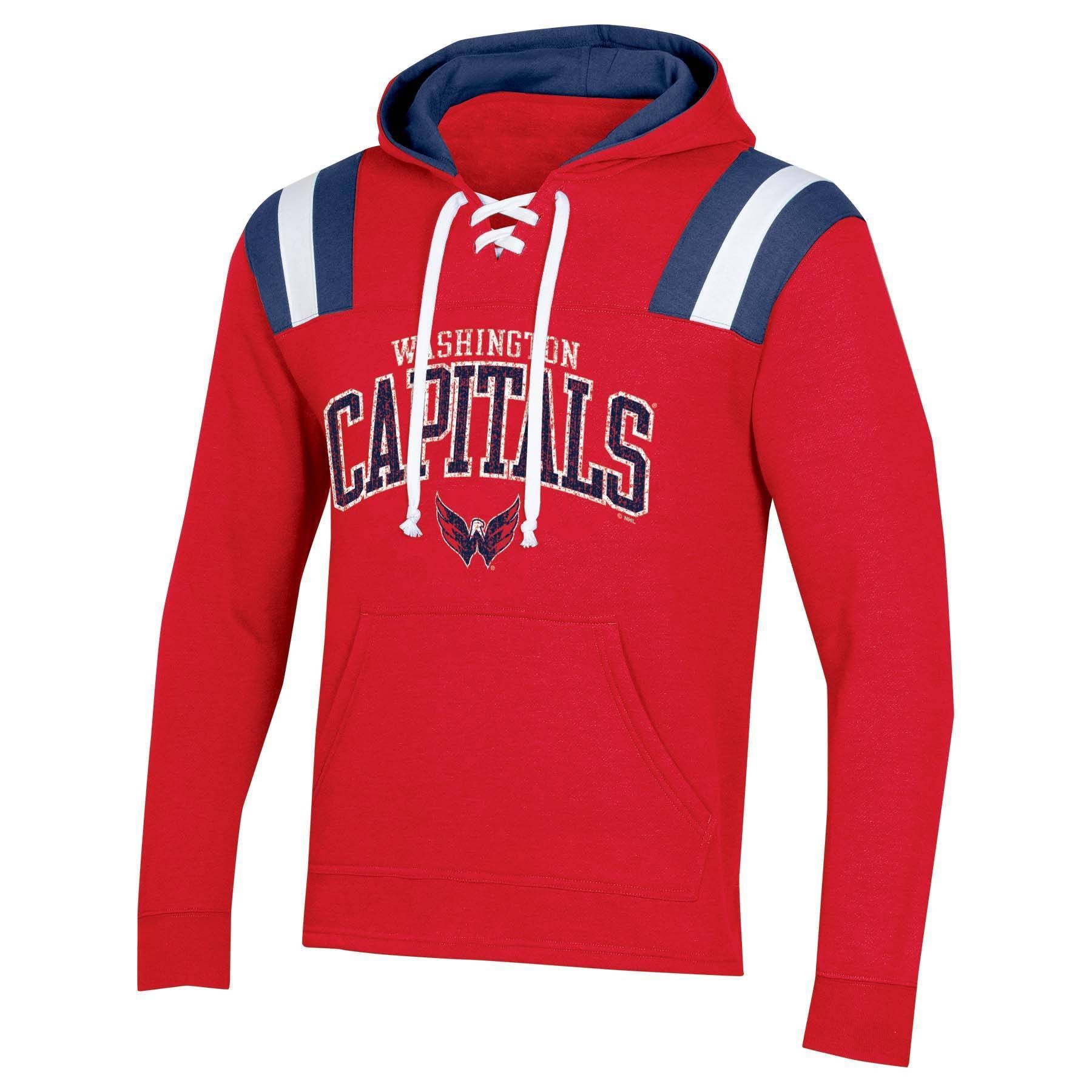 slide 1 of 2, NHL Washington Capitals Men's Hat Trick Laced Hoodie - XL, 1 ct