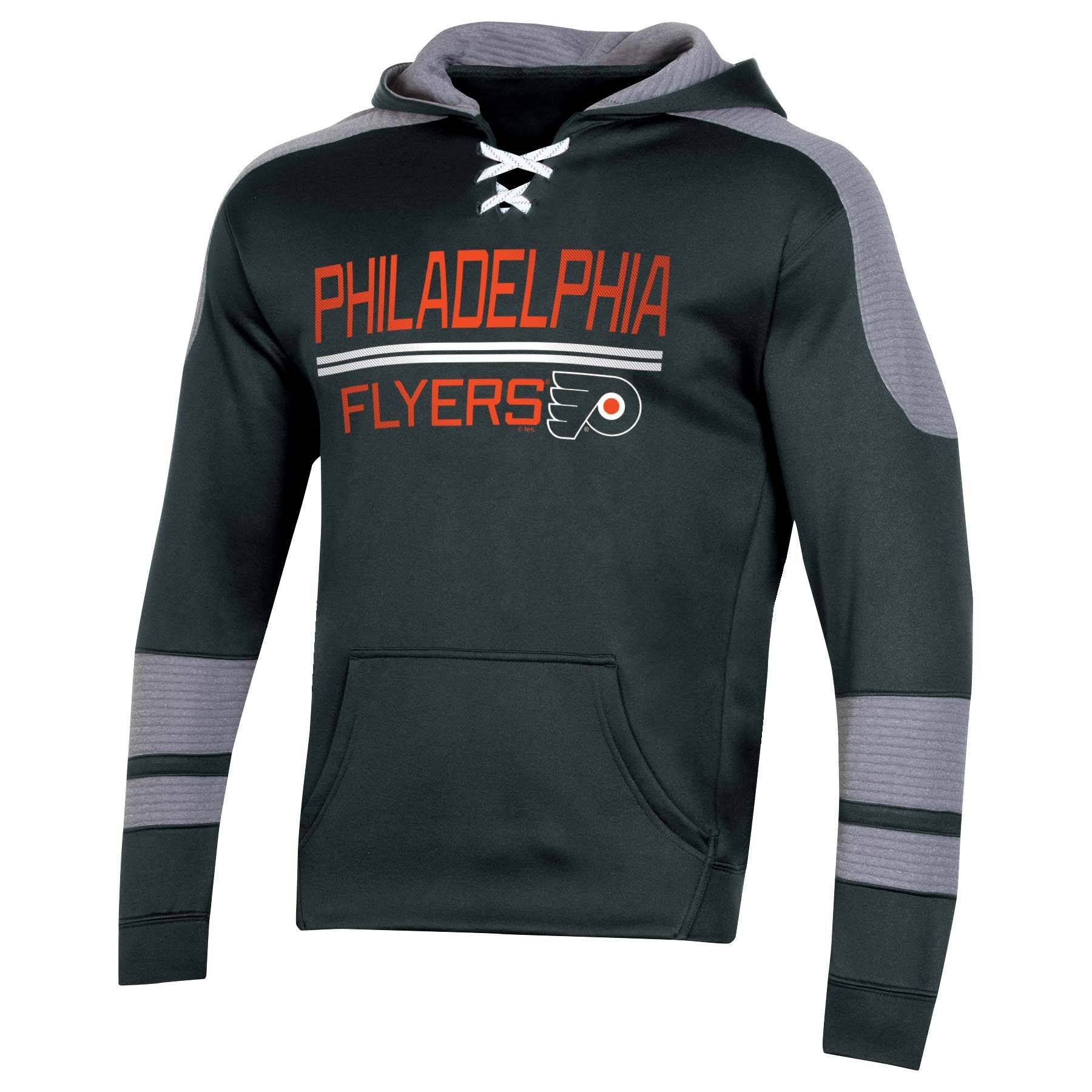 slide 1 of 2, NHL Philadelphia Flyers Men's Edge Poly Textured Hoodie - XL, 1 ct