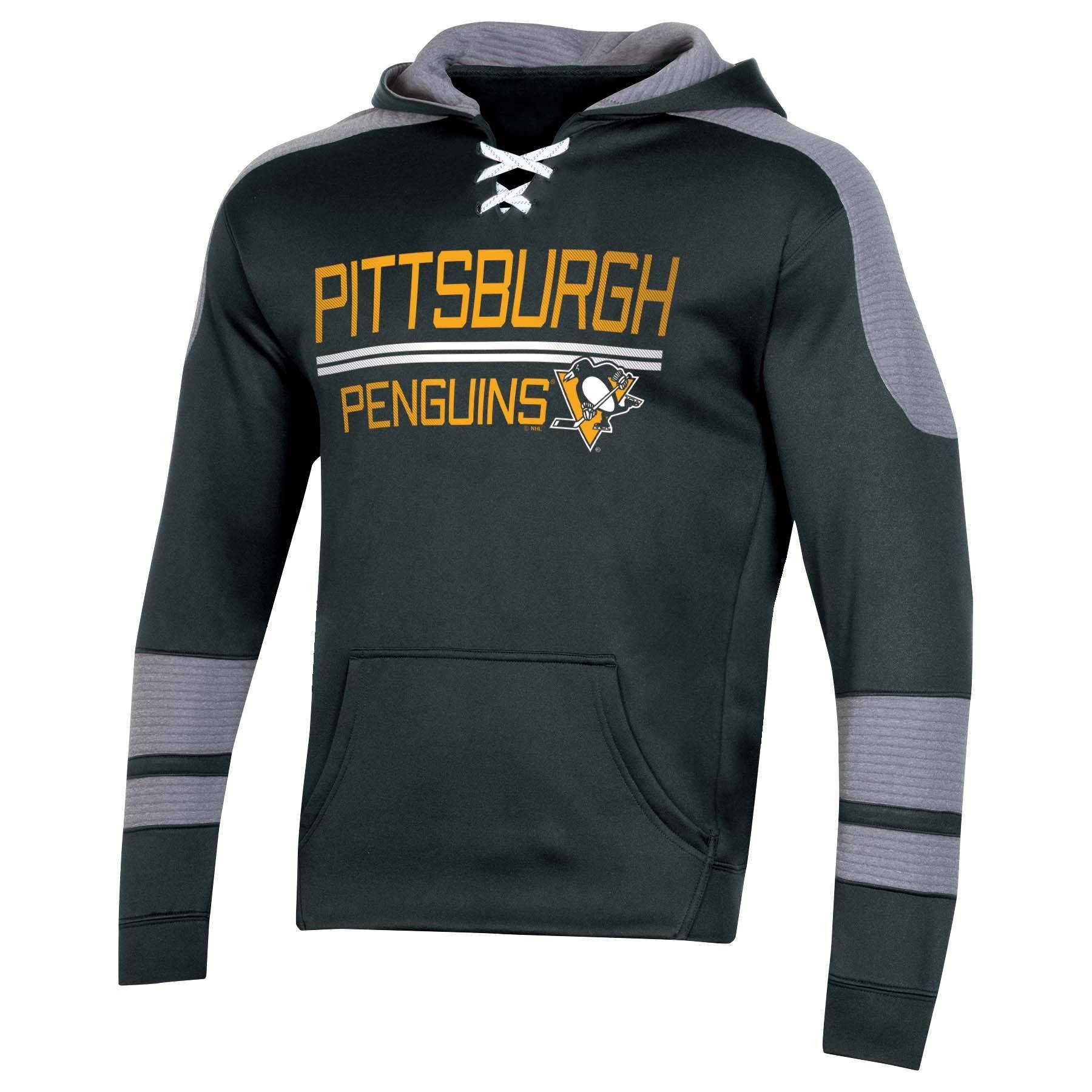 slide 1 of 2, NHL Pittsburgh Penguins Men's Edge Poly Textured Hoodie - XL, 1 ct