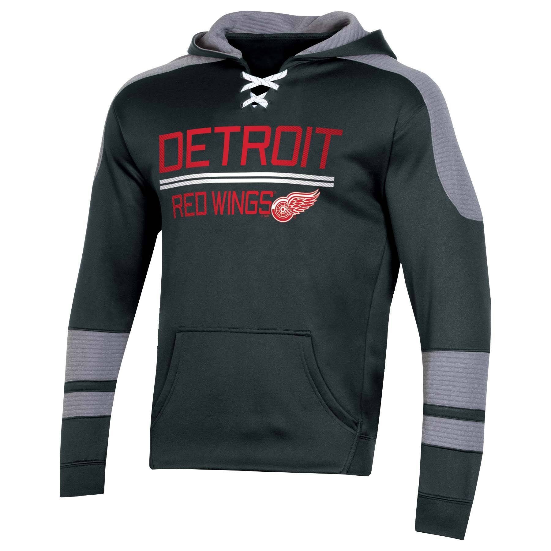 slide 1 of 2, NHL Detroit Red Wings Men&#39;s Edge Poly Textured Hoodie - XL, 1 ct