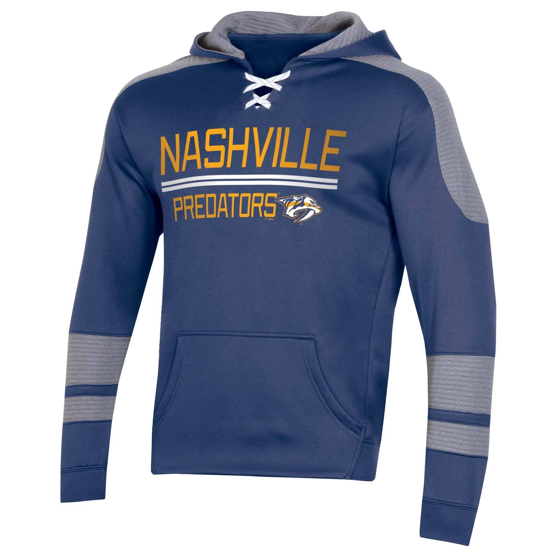 slide 1 of 2, NHL Nashville Predators Men's Edge Poly Textured Hoodie - XL, 1 ct