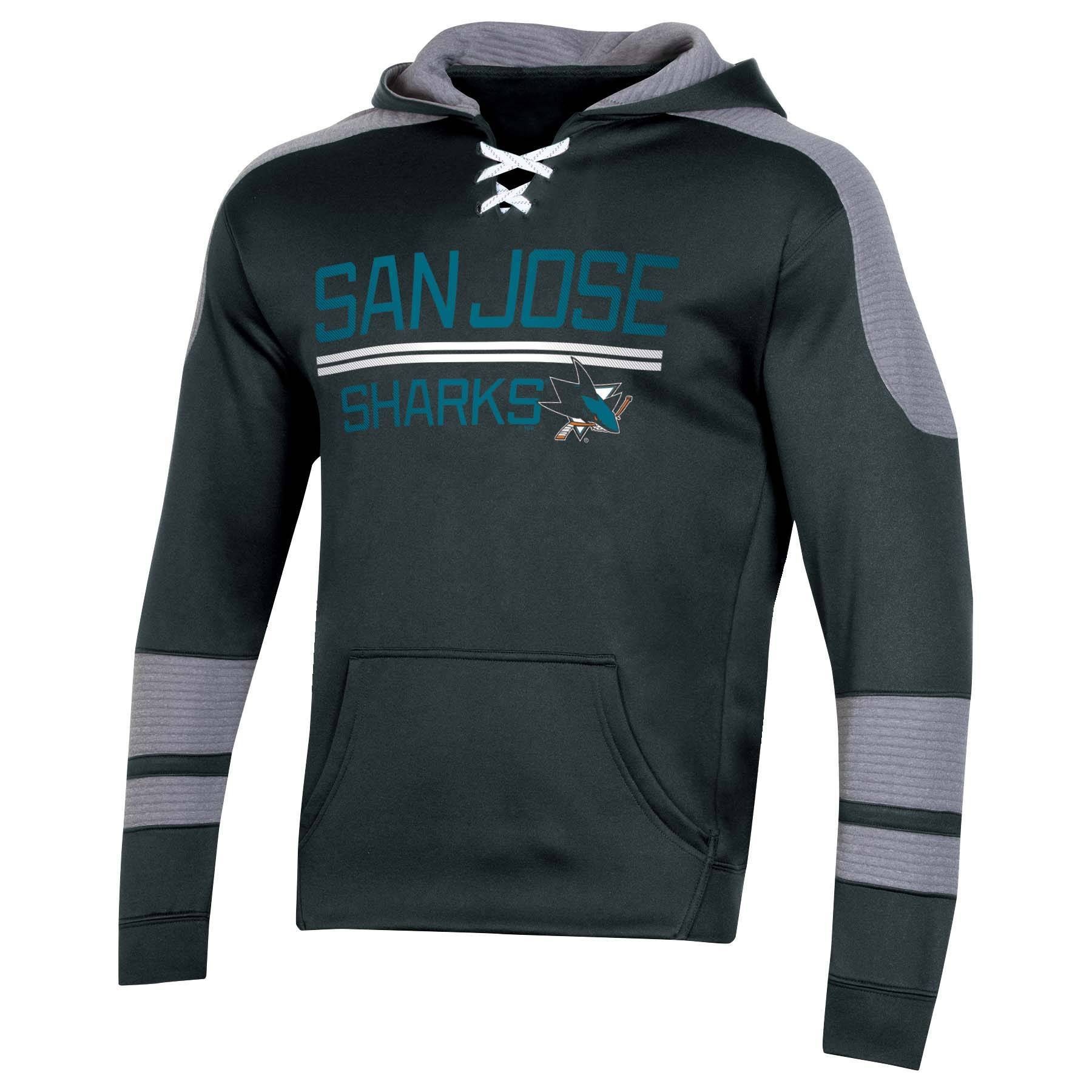 slide 1 of 2, NHL San Jose Sharks Men's Edge Poly Textured Hoodie - XL, 1 ct