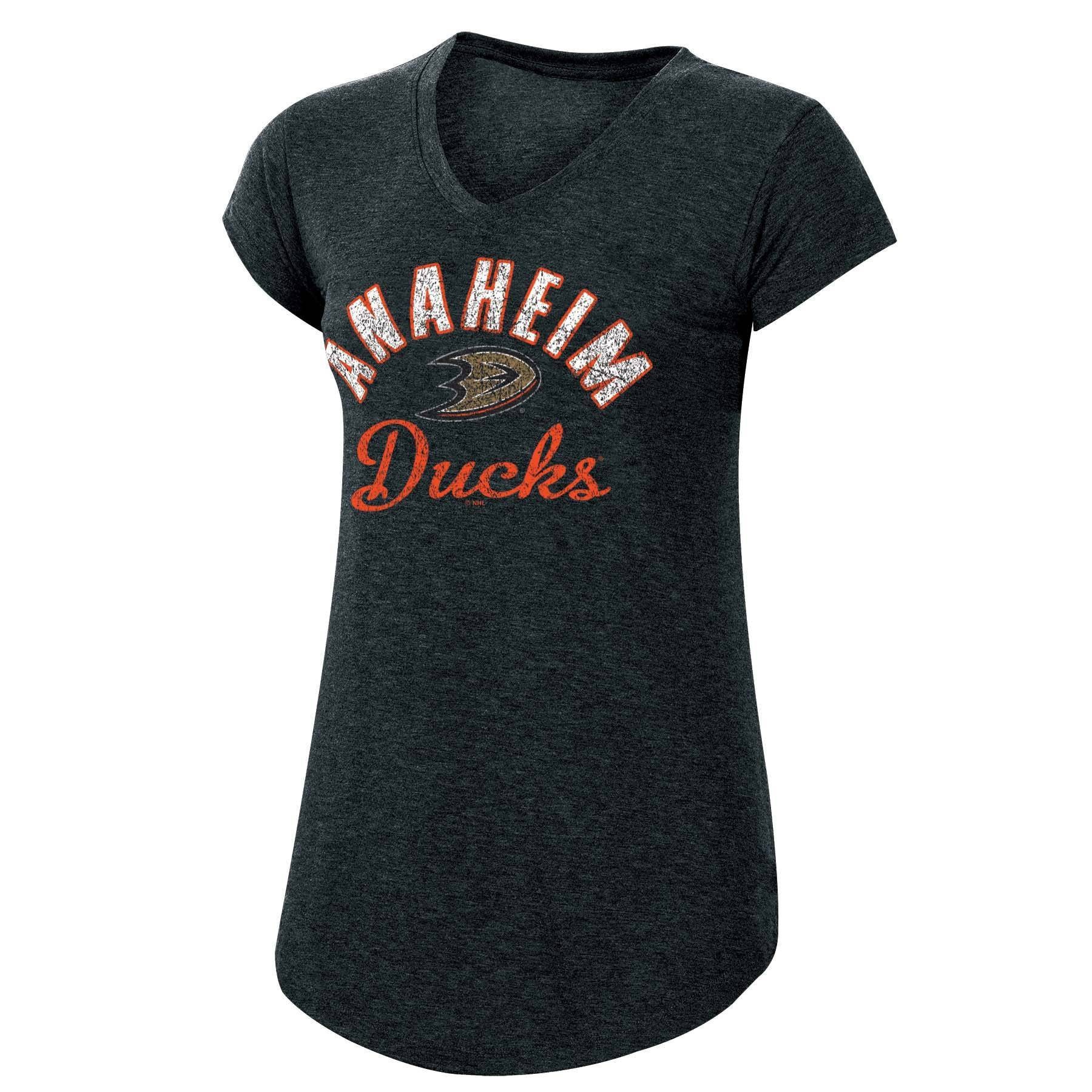 slide 1 of 2, NHL Anaheim Ducks Women's Team Pride V-Neck T-Shirt - XL, 1 ct