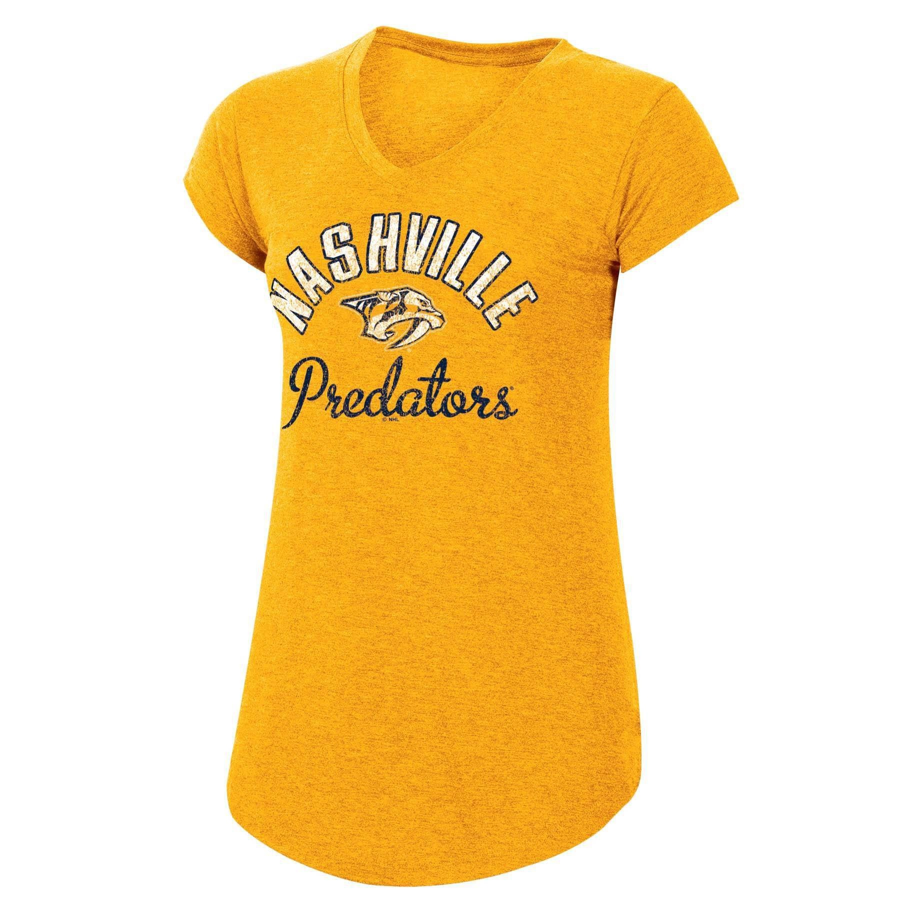 slide 1 of 2, NHL Nashville Predators Women's Team Pride V-Neck T-Shirt - XL, 1 ct