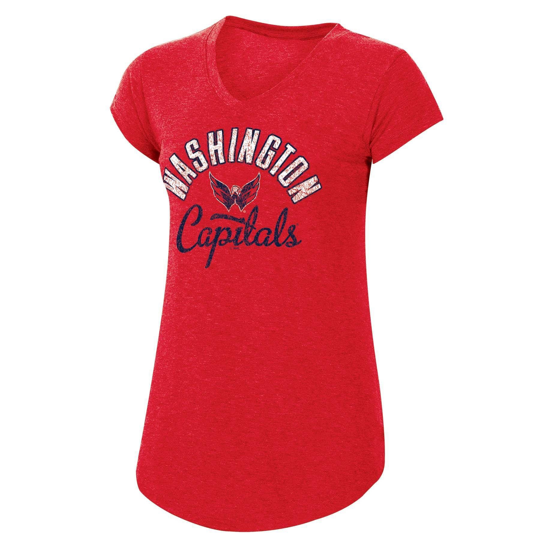 slide 1 of 2, NHL Washington Capitals Women's Team Pride V-Neck T-Shirt - XL, 1 ct