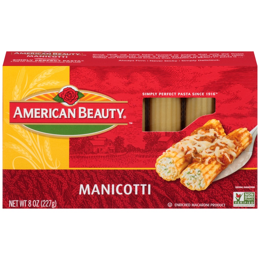 slide 1 of 8, American Beauty Manicotti, 8 oz