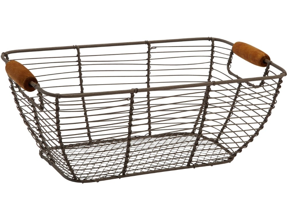 slide 1 of 1, Everyday Living Basic Storage Basket With Handles - Copper, SM