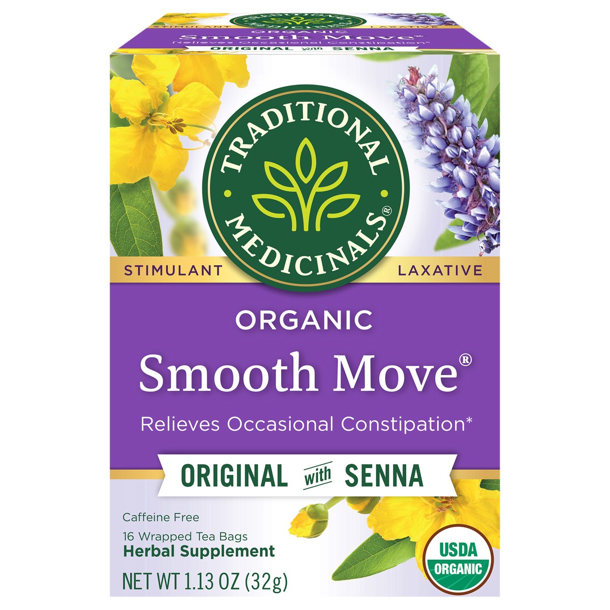 slide 1 of 4, Traditional Medicinals Organic Smooth Move Tea, 16 ct