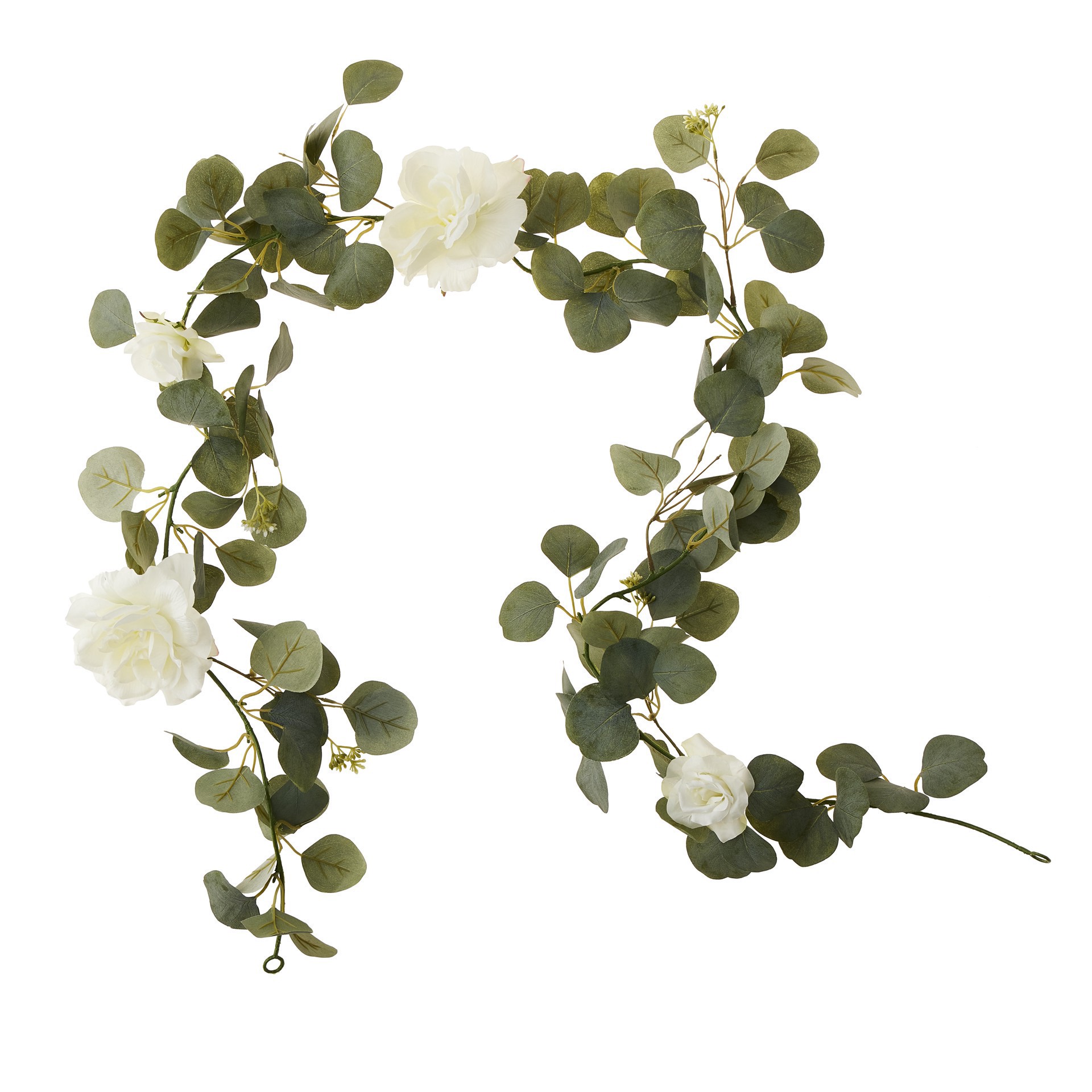 slide 3 of 3, 6ft. Rose & Eucalyptus Garland By Ashland, 6 ft