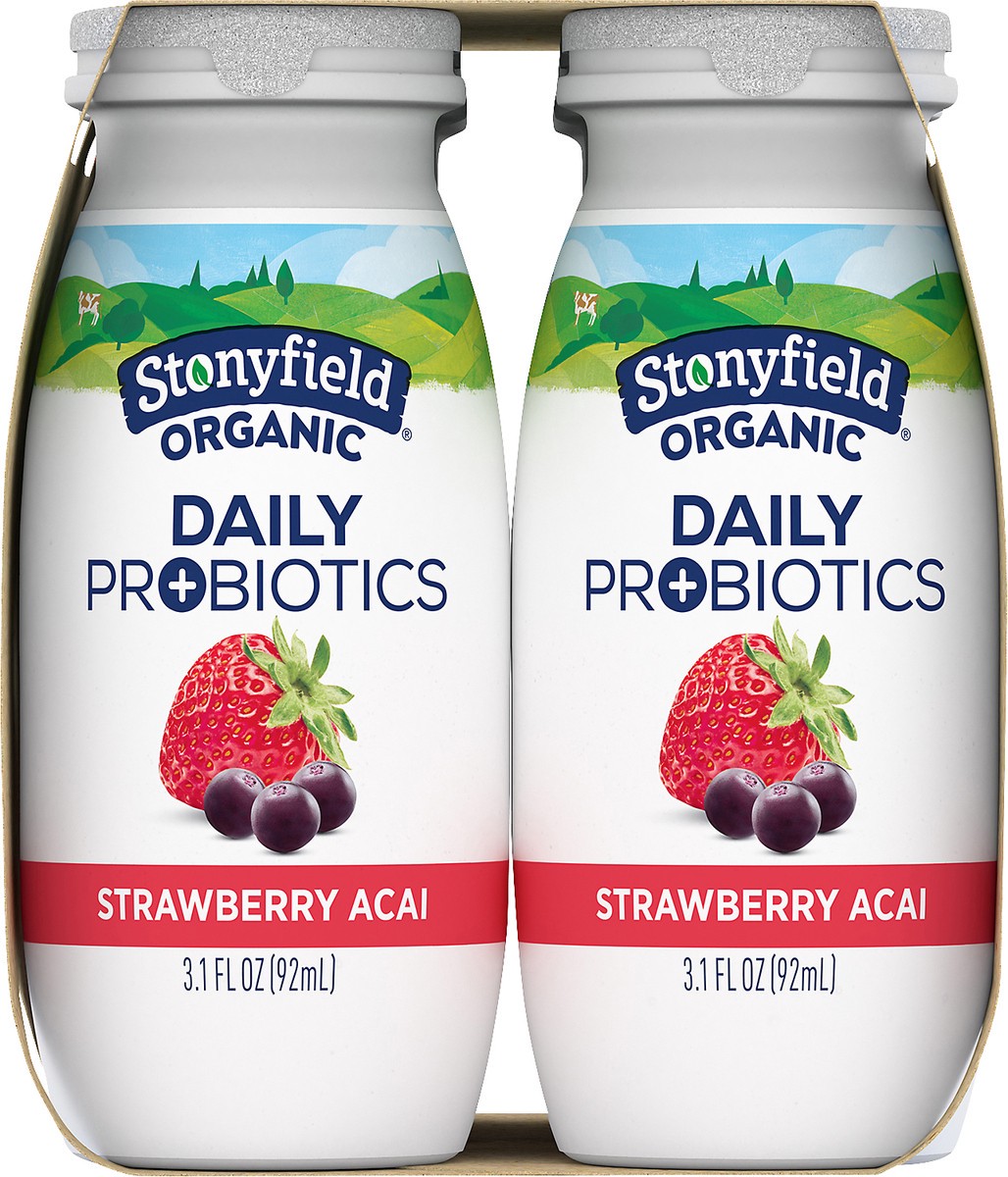 slide 7 of 10, Stonyfield Probiotic Shot Strawberry, 6 ct